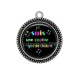 Pendentif Cabochon Argent -  une copine qui déchire