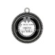 Pendentif Cabochon Argent -  une copine qui déchire