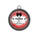 Pendentif Cabochon Argent -  une copine qui déchire