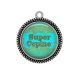 Pendentif Cabochon Argent - super copine