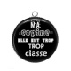 Pendentif Cabochon Argent - ma copine elle est trop classe