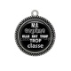 Pendentif Cabochon Argent - ma copine elle est trop classe