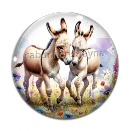 Cabochon Verre - Âne