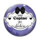 Cabochon Verre - une copine qui déchire