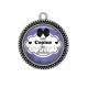 Pendentif Cabochon Argent - une copine qui déchire