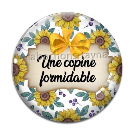 Cabochon Verre - une copine formidable