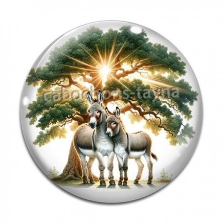 Cabochon Verre - Âne