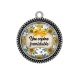 Pendentif Cabochon Argent - une copine formidable