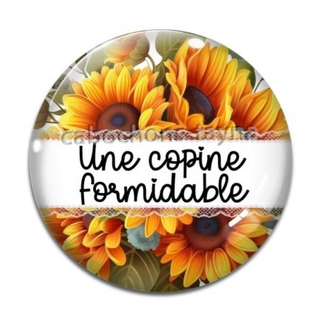 Cabochon Verre - une copine formidable