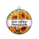 Pendentif Cabochon Argent - une copine formidable