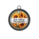 Pendentif Cabochon Argent - une copine formidable