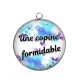 Pendentif Cabochon Argent - copine formidable