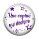 Cabochon Résine - une copine qui déchire