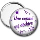 Miroir de poche - une copine qui déchire