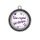 Pendentif Cabochon Argent - une copine qui déchire