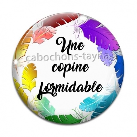 Cabochon Verre - copine formidable