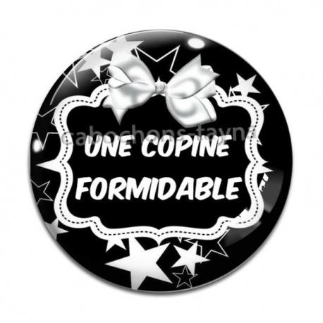 Cabochon Verre - copine formidable
