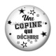 Cabochon Résine - une copine qui déchire