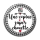 Cabochon Résine - une copine super chouette