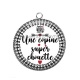 Pendentif Cabochon Argent - une copine super chouette