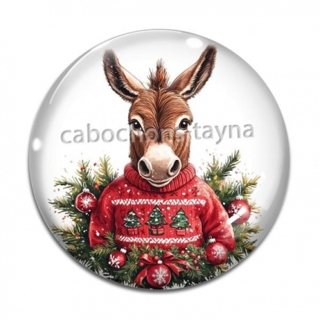 Cabochon Verre - Âne