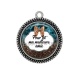 Pendentif Cabochon Argent - pour toi ma meilleure amie