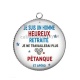 Pendentif Cabochon Argent - retraité homme