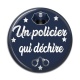 Cabochon Résine - un policier qui déchire