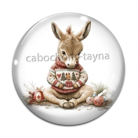 Cabochon Verre - Âne