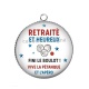 Pendentif Cabochon Argent - retraité homme