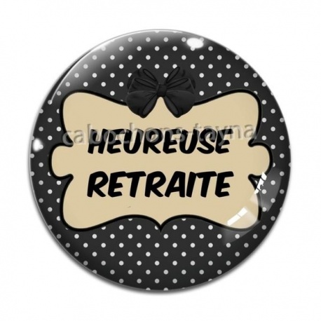 Cabochon Verre - heureuse retraite