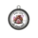 Pendentif Cabochon Argent - les clés de chez moi