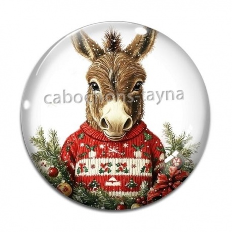 Cabochon Verre - Âne