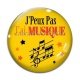Cabochon Verre - j'peux pas j'ai musique