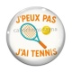 Cabochon Verre - j'peux pas j'ai tennis