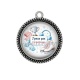 Pendentif Cabochon Argent - j'peux pas j'ai patinage