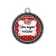 Pendentif Cabochon Argent - super voisine