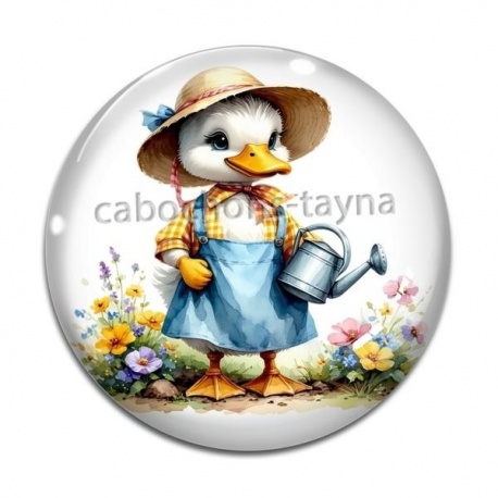 Cabochon Verre - canard