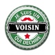 Cabochon Résine - je suis un voisin qui déchire