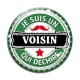 Cabochon Verre - je suis un voisin qui déchire
