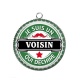 Pendentif Cabochon Argent - je suis un voisin qui déchire