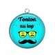 Pendentif Cabochon Argent - tonton au top