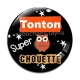 Cabochon Verre - tonton super chouette