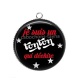 Pendentif Cabochon Argent - je suis un tonton qui déchire