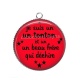 Pendentif Cabochon Argent - je suis un tonton et un beau frère qui déchire