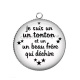 Pendentif Cabochon Argent -  je suis un tonton et un beau frère qui déchire