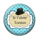 Cabochon Résine - je t'aime tonton