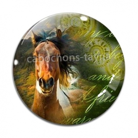 Cabochon Verre - cheval