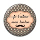 Cabochon Résine - je t'aime mon tonton