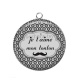 Pendentif Cabochon Argent - je t'aime mon tonton